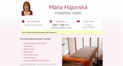 Desktop Screenshot of masaze-bratislava.eu