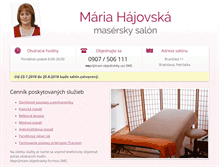 Tablet Screenshot of masaze-bratislava.eu